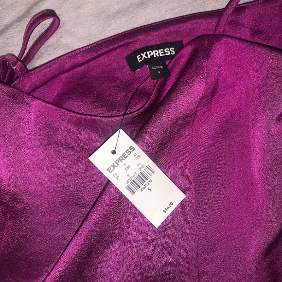 Purple Express Satin Crop top - Picture 1 of 4